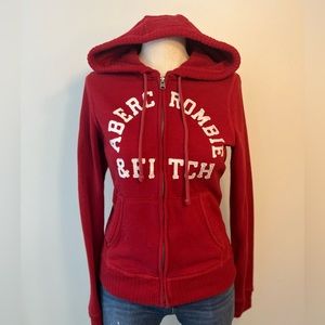 Abercrombie & Fitch Logo Zip-Up Sweatshirt